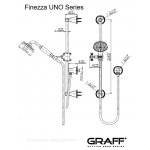 Graff Finezza Uno Zestaw prysznicowy na drążka ścienny Chrom E-8650