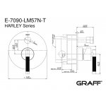 Graff Harley Bateria natryskowa podtynkowa - element zewnętrzny Chrom E-7080-LM57N-T