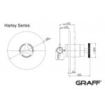Graff Harley Bateria natryskowa PROGRESSIVE - element zewnętrzny Chrom E-7031-C19-T