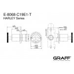 Graff Harley Mieszacz podtynkowy 2-drożny - element zewnętrzny Chrom E-8068-C19E1-T