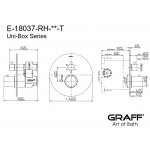 Graff M.E./M.E.25 Bateria natryskowa termostatyczna podtynkowa z przełącznikiem 3-drożnym - element zewnętrzny Chrom E-18037-RH-T