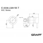 Graff M.E./M.E.25 Bateria natryskowa podtynkowa - element zewnętrzny Chrom E-0036-LM41W-T