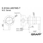 Graff M.E./M.E.25 Przełącznik 2-drożny podtynkowy - element zewnętrzny Chrom E-8164-LM37MS-T