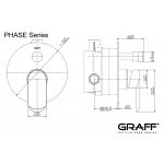 Graff Phase Bateria natryskowa z przełącznikiem podtynkowa - element zewnętrzny Chrom E-7080-LM45N-T