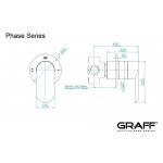 Graff Phase Rozdzielacz 3-drożny podtynkowy - element zewnętrzny Chrom E-8063-LM45S-T