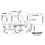 Graff Targa Bateria wannowa 5-otworowa z zestawem prysznicowym Chrom E-3657-C14B
