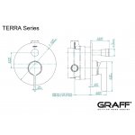 Graff Terra Bateria natryskowa z przełącznikiem podtynkowa - element zewnętrzny Chrom E-7080-LM46N-T