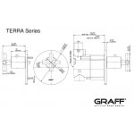 Graff Terra Bateria natryskowa termostatyczna podtynkowa - element zewnętrzny Chrom E-8037-C17E-T