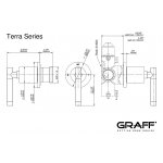 Graff Terra Zawór 2-drożny podtynkowy - element zewnętrzny Chrom E-8068-LM62E1-T