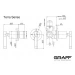 Graff Terra Zawór odcinający podtynkowy - element zewnętrzny Chrom E-8097-LM62E1-T