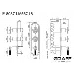 Graff Vintage Bateria natryskowa podtynkowa 3-uchwytowa - element zewnętrzny Chrom E-8087-LM56C18-T