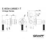 Graff Vintage Zawór odcinający podtynkowy - element zewnętrzny Chrom E-8034-LM56E1-T