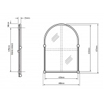 Heritage Arched Lustro 48,8x67,3 cm chrom AHC09 W MAGAZYNIE !