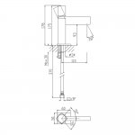       Hidra Faster+Bruma Adamastor Umywalka ze stelażem 60 cm czarny mat z baterią jednootworową z korkiem klik klak sunrise KI60.026+KSP60.113+3010142SR 