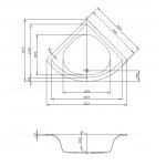 Hoesch Scelta Wanna narożna do zabudowy 150x150 cm biały 3676.010