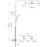   Ideal Standard Ceratherm T50 Zestaw prysznicowy termostatyczny z deszczownicą chrom A7704AA W MAGAZYNIE!!