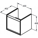 Ideal Standard Connect Air Szafka 43 cm pod umywalkę Cube, biały lakier E0842KN