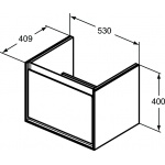 Ideal Standard Connect Air Szafka 53 cm pod umywalkę Cube, biały lakier E0846B2