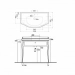 Kerasan Retro Szafka pod Umywalkę 100 cm Biały/Chrom 7363K7