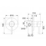 Omnires Y Bateria prysznicowa podtynkowa Nikiel Y1245NI