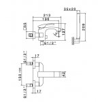 Newform X-Sense Bateria wannowa ścienna z zestawem prysznicowym chrom 62540C.21.018