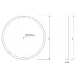 NIC Design Lustro ścienne okrągłe Ø 90 cm z podświetleniem LED biały połysk 012786.001