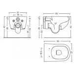 NIC Design Pin Miska WC wisząca Rimless biały połysk 003709.001