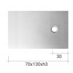 NIC Design Plaid Brodzik ceramiczny 70x120 biały mat 002507.003