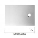 NIC Design Plaid Brodzik ceramiczny 100x150 cm Biały 002750.001