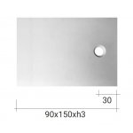 NIC Design Plaid Brodzik ceramiczny 90x150 biały mat 002516.003