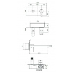 Oioli LIFE 26 Bateria umywalkowa podtynkowa jednouchwytowa Brushed stainless steel 26902