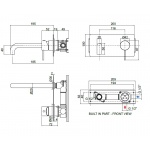 Oioli LIFE Bateria umywalkowa podtynkowa jednouchwytowa Champagne PVD 25902-PVD88