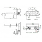 Oioli LIFE 25Z Bateria umywalkowa podtynkowa jednouchwytowa Copper PVD 25902Z/A-PVD05