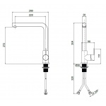 Oioli LIFE Bateria zlewozmywakowa jednouchwytowa 1-otworowa Copper PVD 25946-PVD05