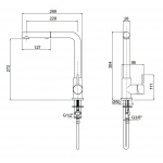 Oioli LIFE Bateria zlewozmywakowa jednouchwytowa 1-otworowa Champagne PVD 25940-PVD88