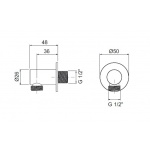 Oioli LIFE Przyłącze kątowe Champagne PVD 25506-PVD88