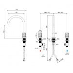 Oioli NAVONA Bateria umywalkowa 3-otworowa Chrom 61566