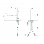 Oioli UNIKA Bateria umywalkowa jednouchwytowa Chrom 41501-BL-TC