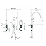 Oioli UNIKA Bateria umywalkowa 3-otworowa Chrom 41567