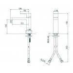 Oioli UNIKA Bateria umywalkowa jednouchwytowa Matt Black 41501-C08