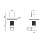 Oioli UNIKA Zawór podtynkowy 1/2" Chrom 41585