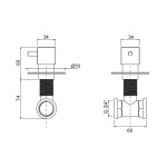 Oioli UNIKA Zawór podtynkowy 3/4" Chrom 41586