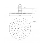 Omnires Contour Deszczownica Ø 250 mm Antracyt WG125CAT