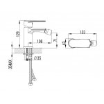 Omnires Ebro Bateria bidetowa jednootworowa Chrom EB2120CR