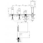 Omnires Fresh Bateria wannowa 4-otworowa Chrom FR7132CR