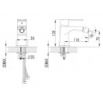 Omnires Sacramento Bateria bidetowa jednootworowa Czarny SC2320BL