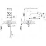 Omnires Sacramento Bateria bidetowa jednootworowa Chrom/Biały SC2320CRB