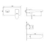 Omnires Siena Bateria umywalkowa podtynkowa Chrom SN7315CR