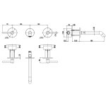 QuadroDesign FFQT Bateria umywalkowa podtynkowa brushed stainless steel 2110VAS