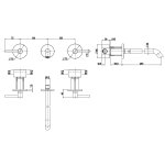 QuadroDesign FFQT Bateria umywalkowa podtynkowa brushed stainless steel 2111VAS